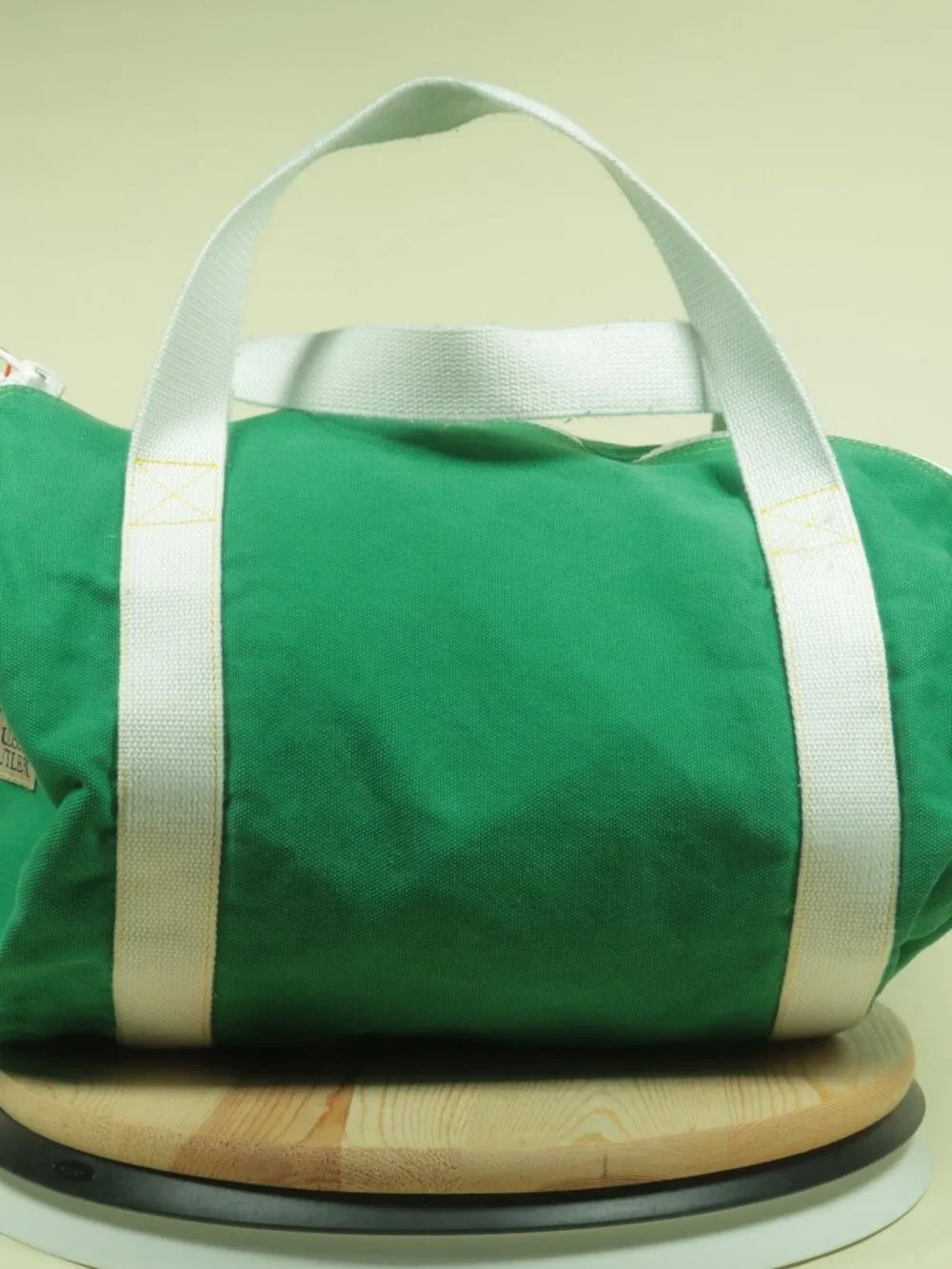 Hudson Sutler WHEELS UP Canvas Golf Tote Mens Kelly Green Duffel Bag Cotton